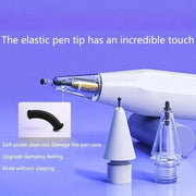 For Apple Pencil 2 / 1 Elastic Tip Soft Probe Silent Replacement Nib, Spec: 4B White