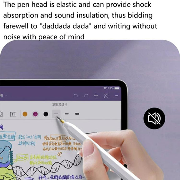 For Apple Pencil 2 / 1 Elastic Tip Soft Probe Silent Replacement Nib, Spec: HB Transparent