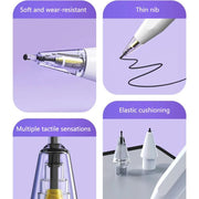 For Apple Pencil 2 / 1 Elastic Tip Soft Probe Silent Replacement Nib, Spec: 4B White