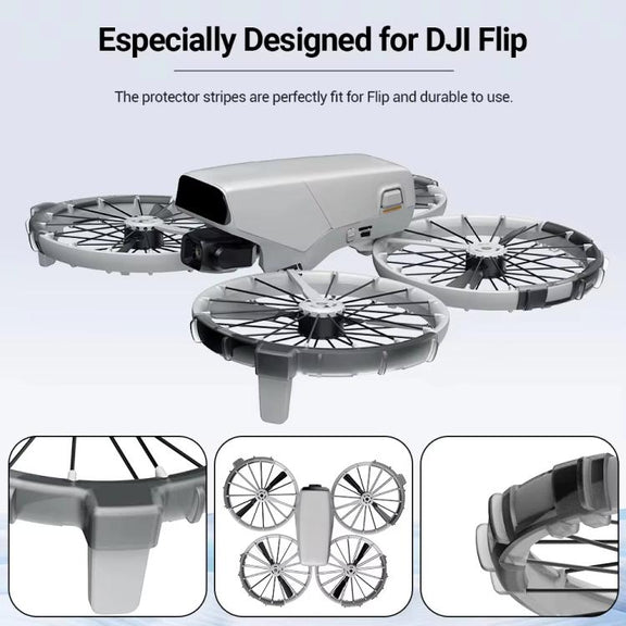 For DJI Flip RCSTQ Paddle Impact Protector Cushioning Anti-scratch and Anti-bump Ring(Gray)