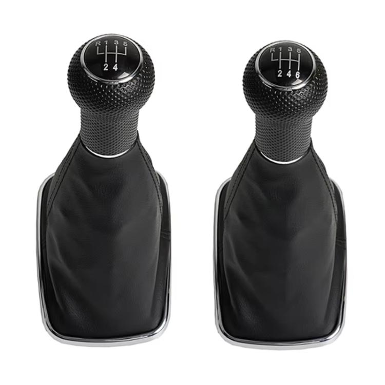 For Volkswagen Golf MK4 Gear Lever Hand Ball, Caliber: 12mm(Electroplating Black Line 6 Speed)