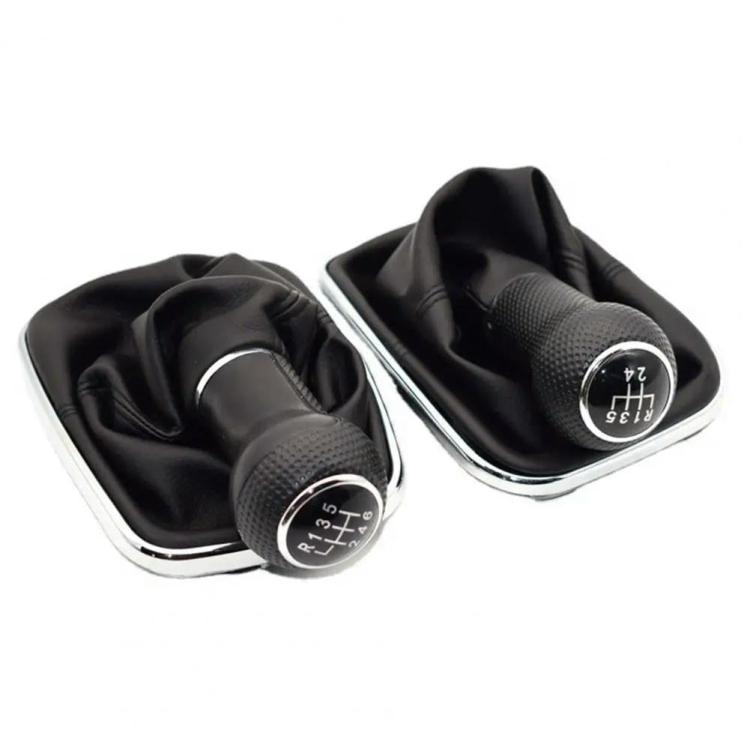 For Volkswagen Golf MK4 Gear Lever Hand Ball, Caliber: 12mm(Electroplating Black Line 6 Speed)