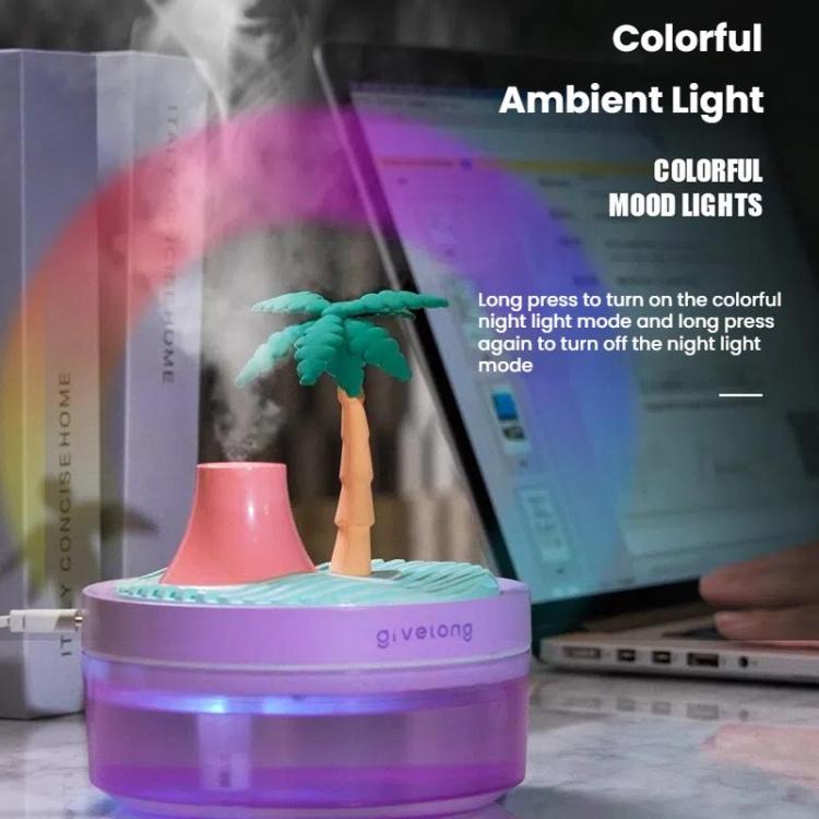 Givelong Mini Portable Landscape Humidifier Plant Pot Hydrator Mister USB Car Spray Aromatherapy Diffuser(Pine Tree)