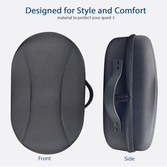 For Meta Quest 3 VR Glasses Storage Case EVA Anti-Pressure Hard Shell Storage Bag(Light Gray)