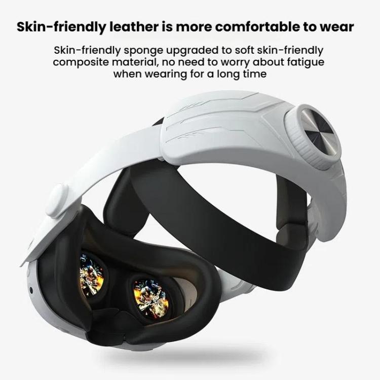 For Meta Quest 3 / 3S Adjustable Headband No Face Pressure VR Head Strap Accessories(White)