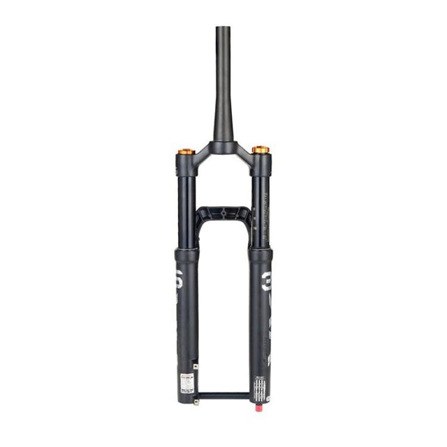 KRSEC XR36 Front Fork Straight Taper Tube Barrel Axle Mountain Bike Wire Damping Forks, Size: 29 inch(Black)