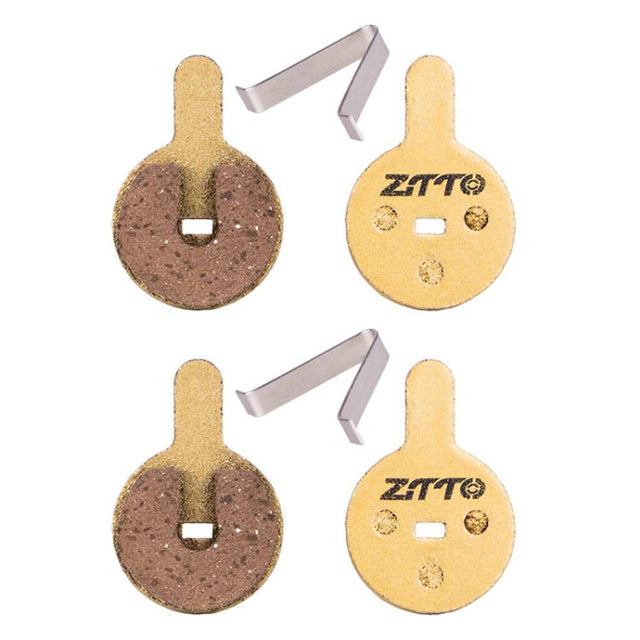 2pairs ZTTO Mountain Bike Full Metal Copper Base Lining Oil Disc Block Brake Pad, Model: MJ-07C With Hole