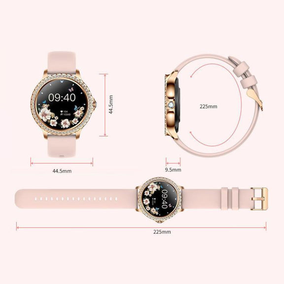 Bluetooth Calling AI Voice Assistant Life Water-resistant Sports Smartwatch, Color: Gold Mesh Strap+Silicone Strap