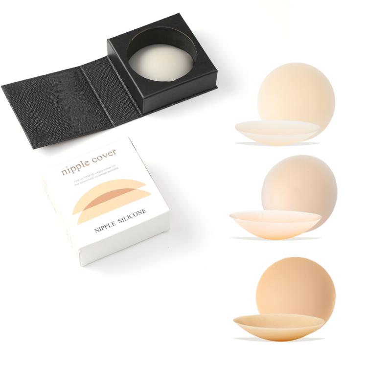 Anti-Bump Ultra-Thin Breathable Silicone Self-Adhesive Invisible Breast Stickers, Size: 8CM White Skin(Magnet Box)