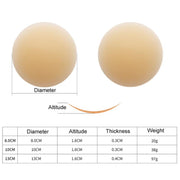Ultra-thin Invisible Anti-bump Silicone Breast Stickers, Size: 10cm(Dark brown)