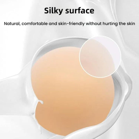 Ultra-thin Invisible Anti-bump Silicone Breast Stickers, Size: 8cm(Rusty skin)