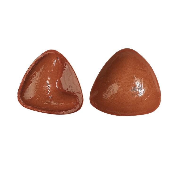 Double-Sided Silicone Thickened Inserts Gather Triangle Breast Pads, Size: XL/D(Brown Skin With Orange Box)