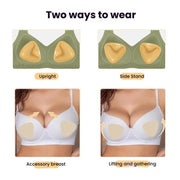 Double-Sided Silicone Thickened Inserts Gather Triangle Breast Pads, Size: M/B(Brown Skin With Orange Box)