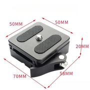 P50 Camera Quick Release Clamp & Plate Kit with 3/8 Inch Thread Thread For Stabilizers, Tripods, Monopods, Sliders