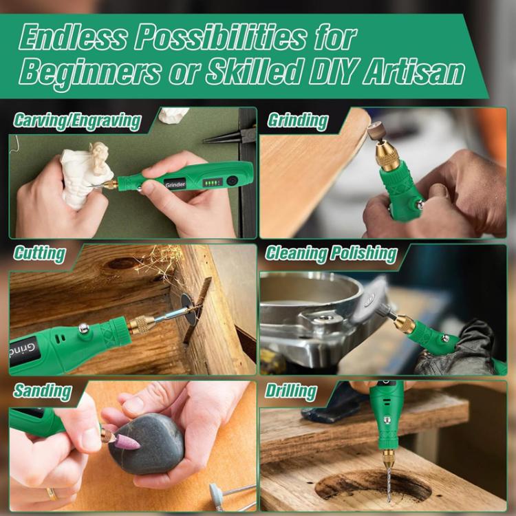 137pcs /Set 5-speed Mini Electric Grinder Micro Drill Metal Glass Ceramic Grinding Carving Cutting And Polishing Tools