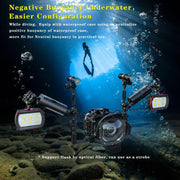 Sea Frogs SF-22  40M/130FT 6000 Lumen Underwater Photography Light(Black)