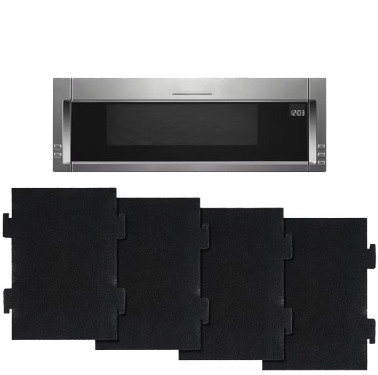 4pcs /Pack Microwave Filter Cotton For KitchenAid KMLS311HBL/ Whirlpool YKMLS311 YWML55011, WML75011