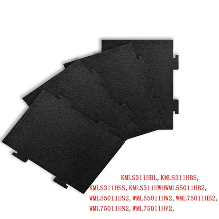 4pcs /Pack Microwave Filter Cotton For KitchenAid KMLS311HBL/ Whirlpool YKMLS311 YWML55011, WML75011