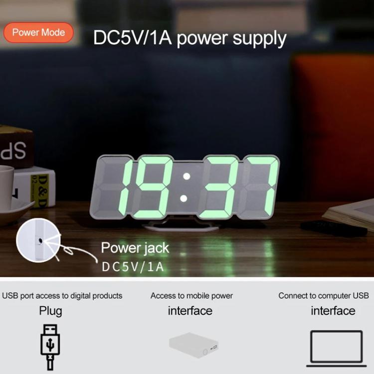 RGB Color Changing 3D Digital Clock With Voice Control, Adjustable Brightness, Temperature Display & Remote, Spec: Upgraded Humidity Black