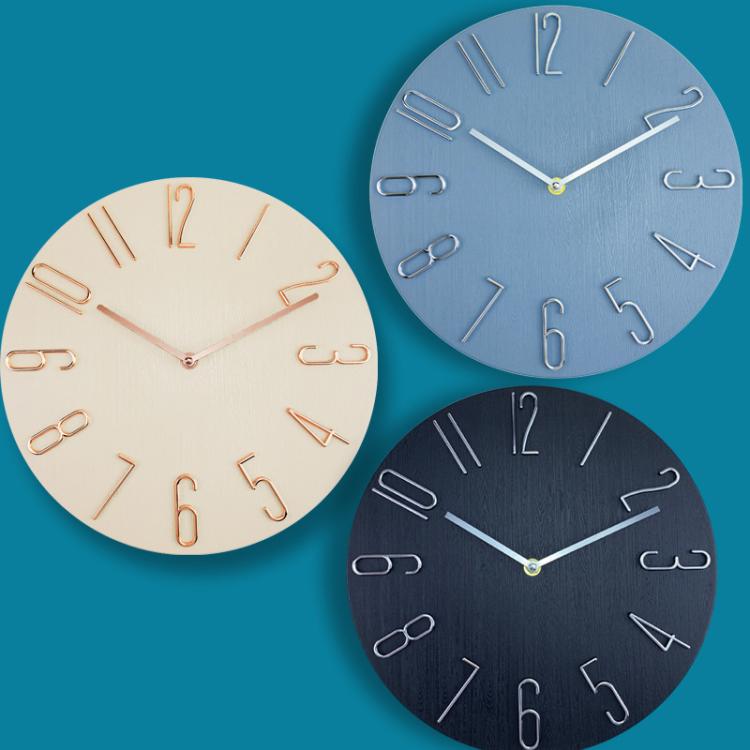 12 Inch Frameless Minimalist Wall Clock Silent Modern Quartz Clock for Living Room, Bedroom, Kitchen, Color: Retro Silver