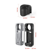 aMagisn Body Case For Insta360 X5 Action Camera Protective Accessories Gray