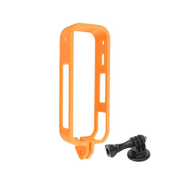 For Insta360 X5 360 Camera CQT Expandable Protective Cage Shockproof Case Vertical Orange