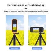 For Insta360 X5 360 Camera CQT Expandable Protective Cage Shockproof Case Vertical Orange