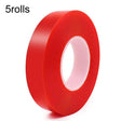 5rolls 0.2mm Thick Acrylic Polyester PET Double Sided Adhesive Tape, 10m/roll, Width: 4mm - free shipping - PMC TechLife - Order now!