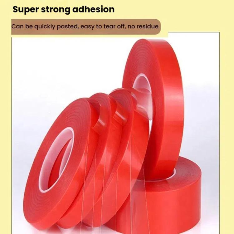5rolls 0.2mm Thick Acrylic Polyester PET Double Sided Adhesive Tape, 10m/roll, Width: 3mm