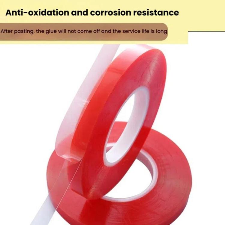 5rolls 0.2mm Thick Acrylic Polyester PET Double Sided Adhesive Tape, 10m/roll, Width: 15mm