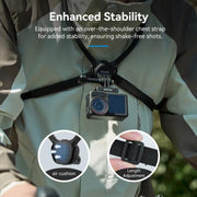 TELESIN Action Camera Neck Holder SE2.0 POV Perspective Bracket With Adjustable Chest Strap(Black)