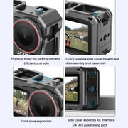 For DJI Osmo Action 5 Pro / 4 / 3 HEPAIL AC70 Metal Rabbit Cage
