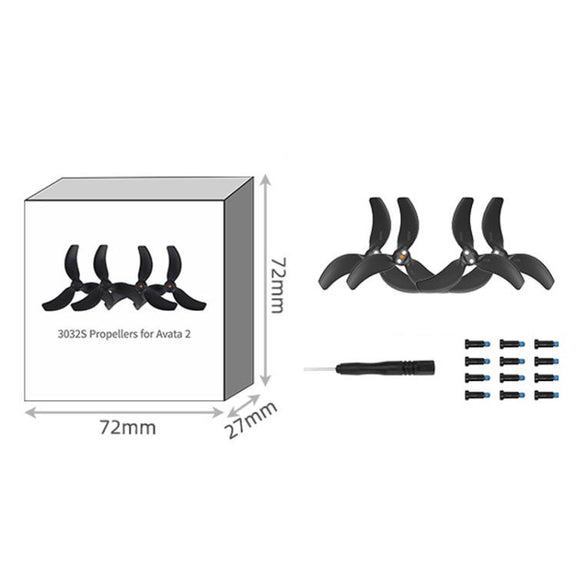 For DJI Avata 2 Sunnylife 3032S 2pairs Propellers(Orange)