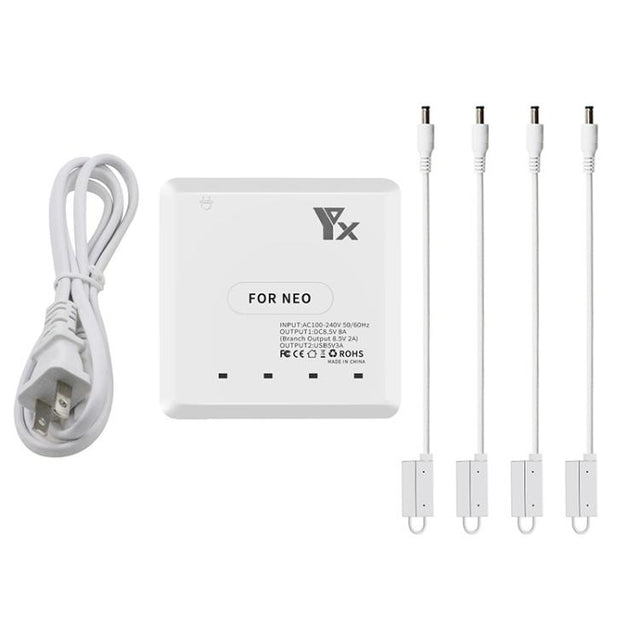 For DJI Neo Drone YX 4-port Battery Charger Charging Hub US Plug