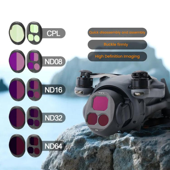 For DJI Mavic 4 Pro RCSTQ Lens Filter, Style: ND16/PL