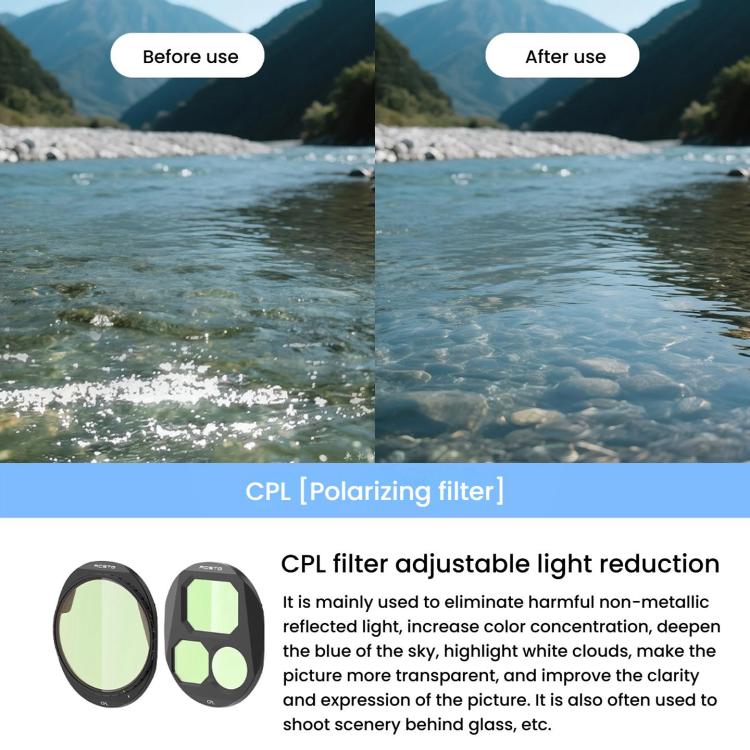 For DJI Mavic 4 Pro RCSTQ Lens Filter, Style: CPL