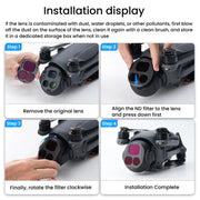 For DJI Mavic 4 Pro RCSTQ Lens Filter, Style: ND8+ND16+ND32