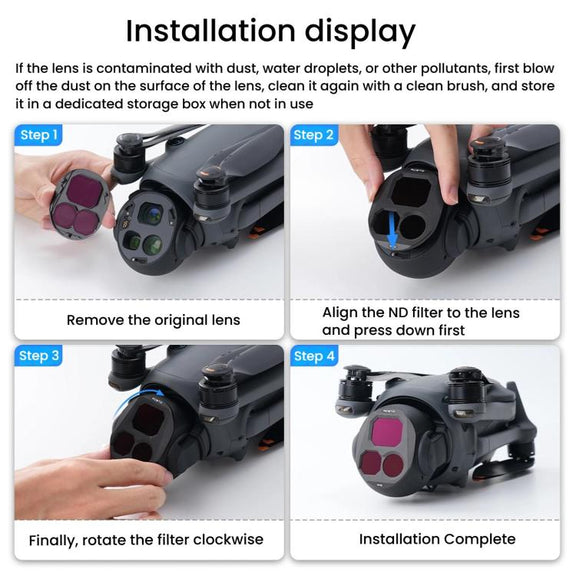 For DJI Mavic 4 Pro RCSTQ Lens Filter, Style: CPL+ND8+ND16+ND32