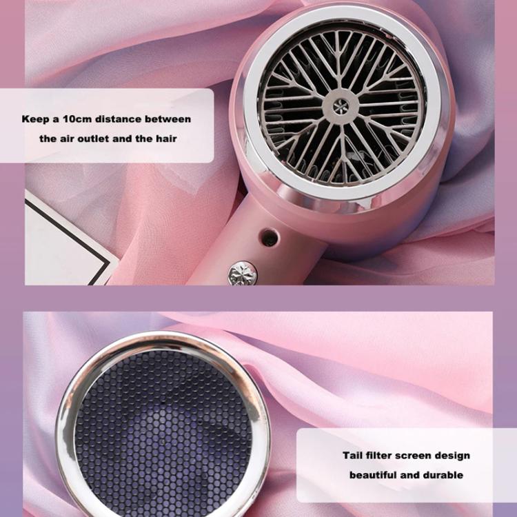 High-Speed Hair Dryer Salon & Home Blow Dryer with Blue Light Ionic Technology EU Plug(Gradient Purple)