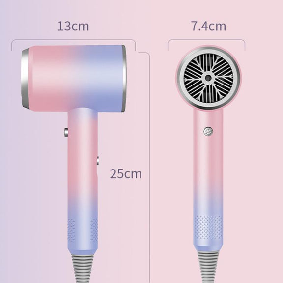 High-Speed Hair Dryer Salon & Home Blow Dryer with Blue Light Ionic Technology EU Plug(Gradient Pink)
