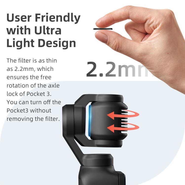 For DJI Osmo Pocket 3 aMagisn Adjustable Magnetic Filter Camera Lens Filters ND 1 To 5 Gear