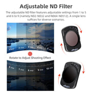 For DJI Osmo Pocket 3 aMagisn Adjustable Magnetic Filter Camera Lens Filters ND4/16/64/256