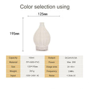 5V USB 100ML Hollow Rattan Ultrasonic Humidifier & Aromatherapy Diffuser with 7-Color LED Lights(Black)