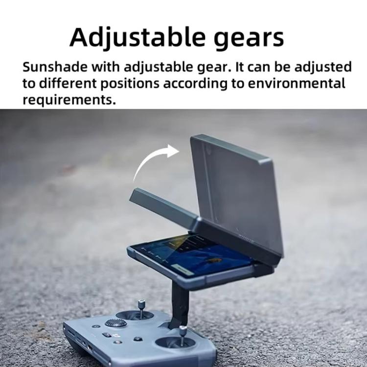For DJI RC Pro 2 Controller CYNOVA  Sunshade Hood Adjustable Anti-Glare Shield with Multi-Angle Positioning(Gray)