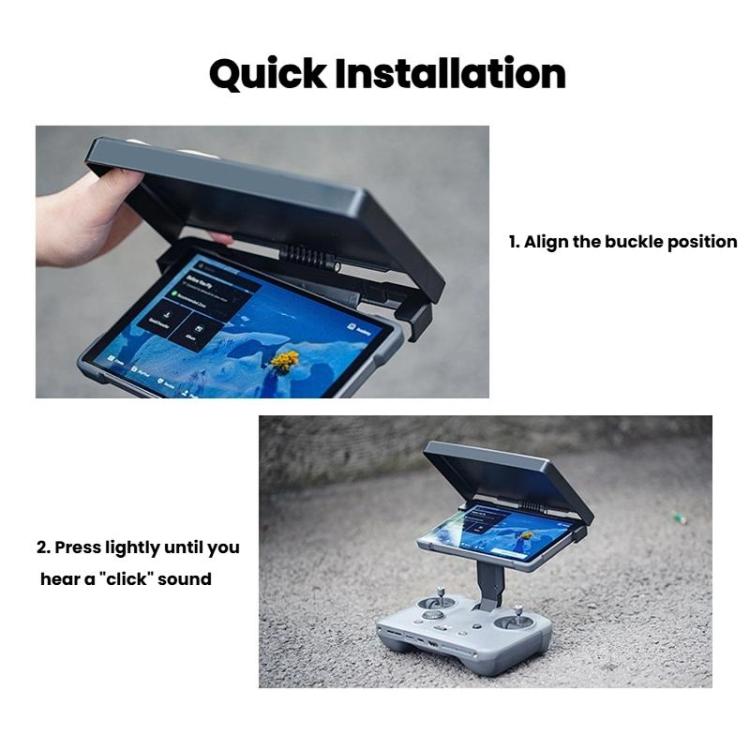 For DJI RC Pro 2 Controller CYNOVA  Sunshade Hood Adjustable Anti-Glare Shield with Multi-Angle Positioning(Gray)