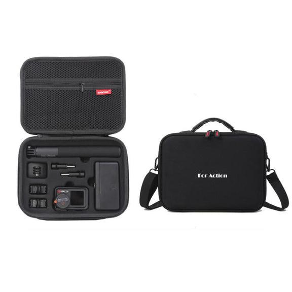 Carrying Case For DJI Action 5 Pro /Action 4 / Action 3 All-in-One Kit Durable Shoulder & Hand Carry Bag(Black)