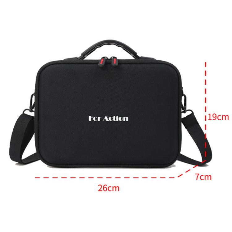 Carrying Case For DJI Action 5 Pro /Action 4 / Action 3 All-in-One Kit Durable Shoulder & Hand Carry Bag(Black)