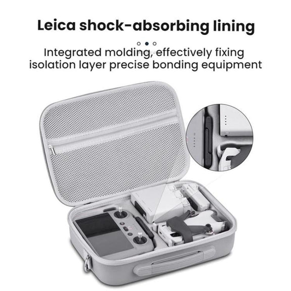 For DJI MINI 4 PRO BRDRC Remote Control Accessories Storage Handbag(Gray)