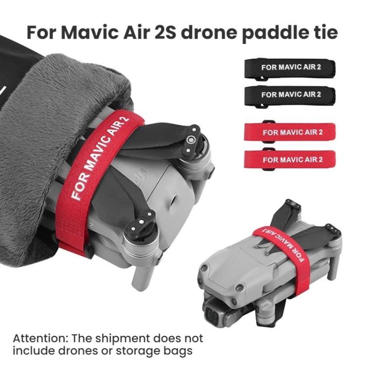 For DJI MAVIC AIR 2 BRDRC Drone Propeller Straps(Red+Black)