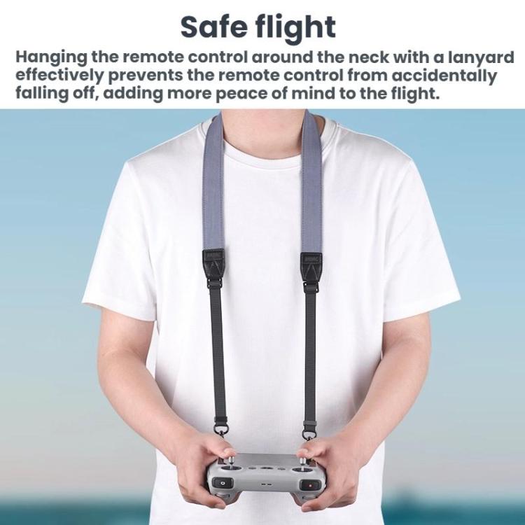 For DJI MINI 3/4 PRO/MAVIC 3 Classic BRDRC Screen Remote Control Strap(Gray/Brown)